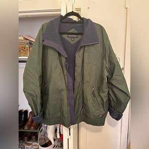 Port Authority Men's Green and Navy Windbreaker